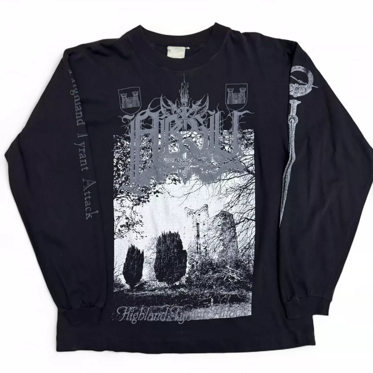 MELANIN Black Tattoo Heavy Metal Band Print Vintage Long Sleeve Dark Punk Long Sleeve T-shirt
