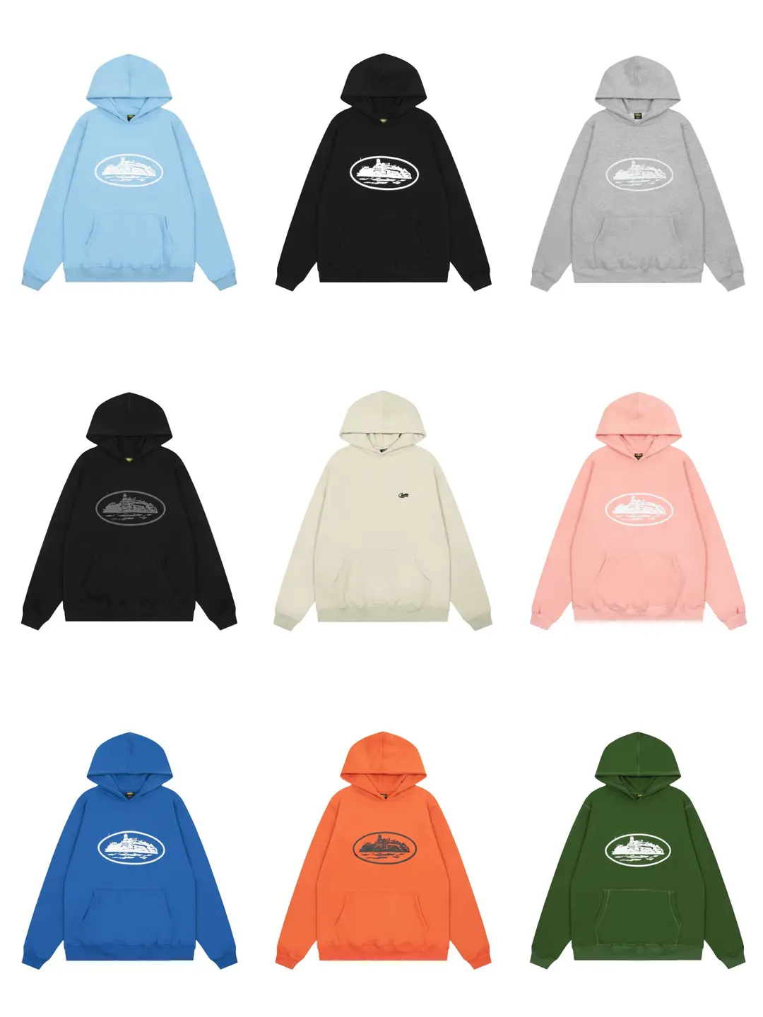 American Style Corteiz Alcatraz Fleece Sweatshirt Hoodie Men's ins High Street Hoodie Jacket Women's Autumn and Winter