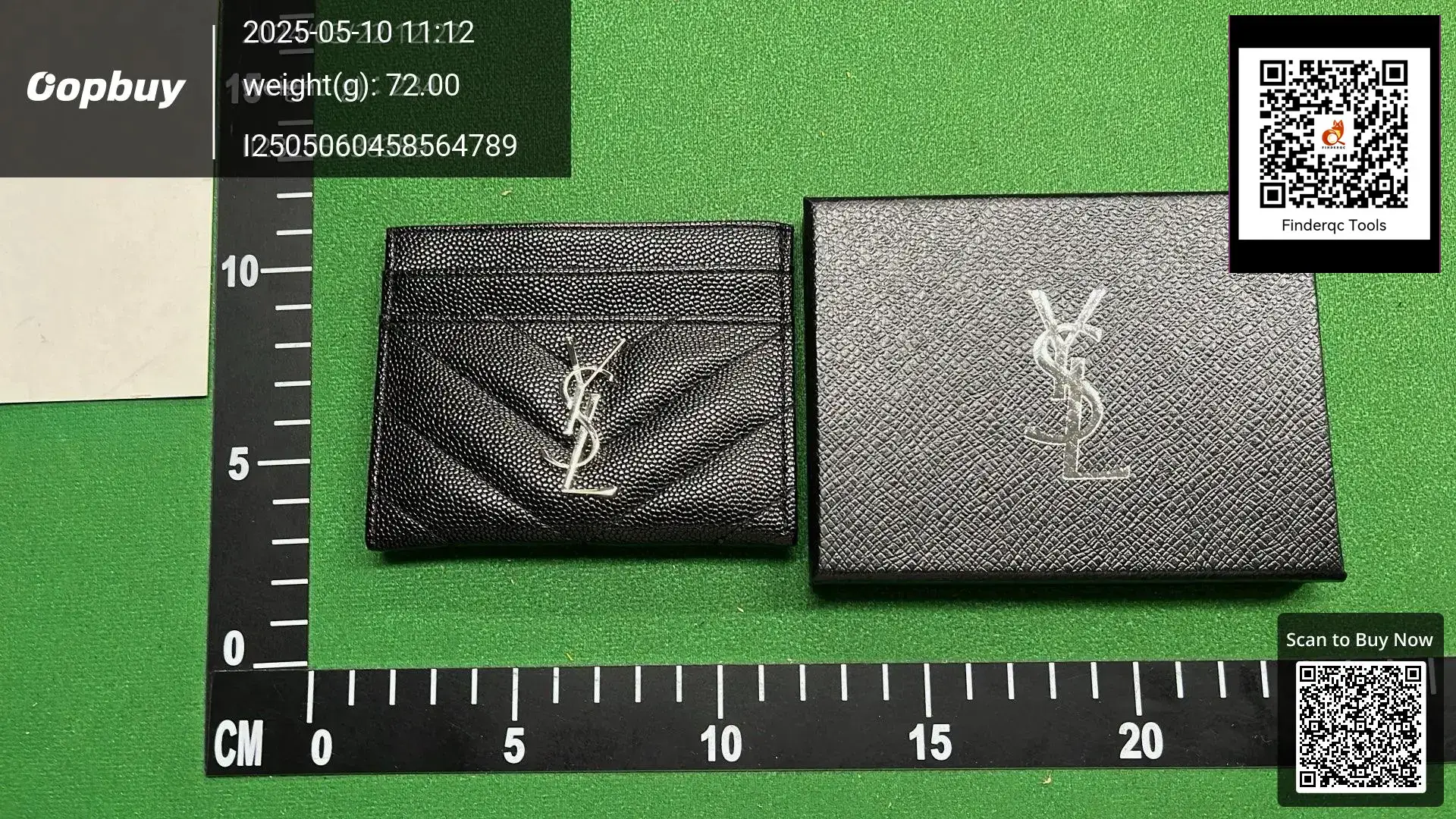 Saint Laurent Black Quilted Leather Card Holder