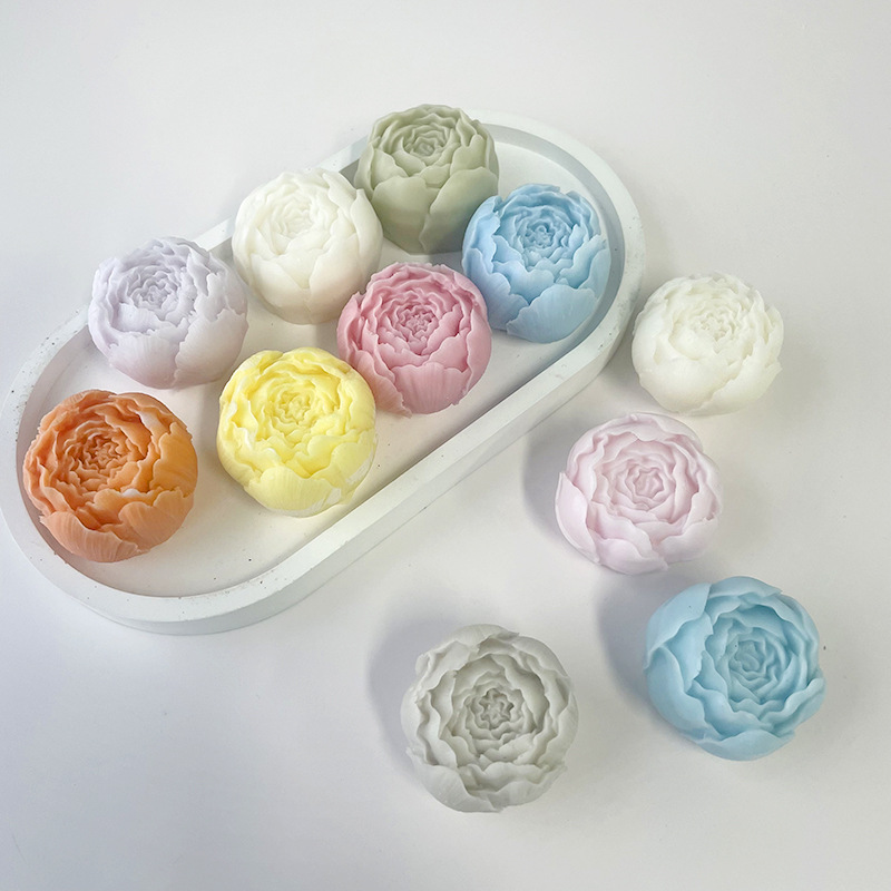 Flower Aromatherapy Candle Silicone Mold DIY Rose Car Decoration Aromatherapy Handmade Soap Gypsum Ornament Mold