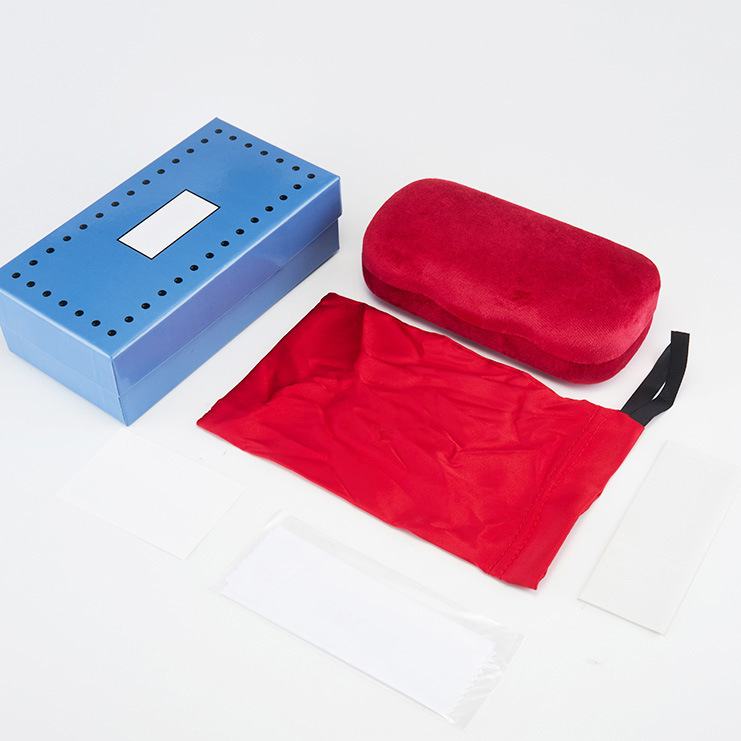 Foreign Trade Wholesale New Sunglasses Glasses Case Glasses Cloth Glasses Bag Outer Paper Box Inner Iron Box Full Set Packaging