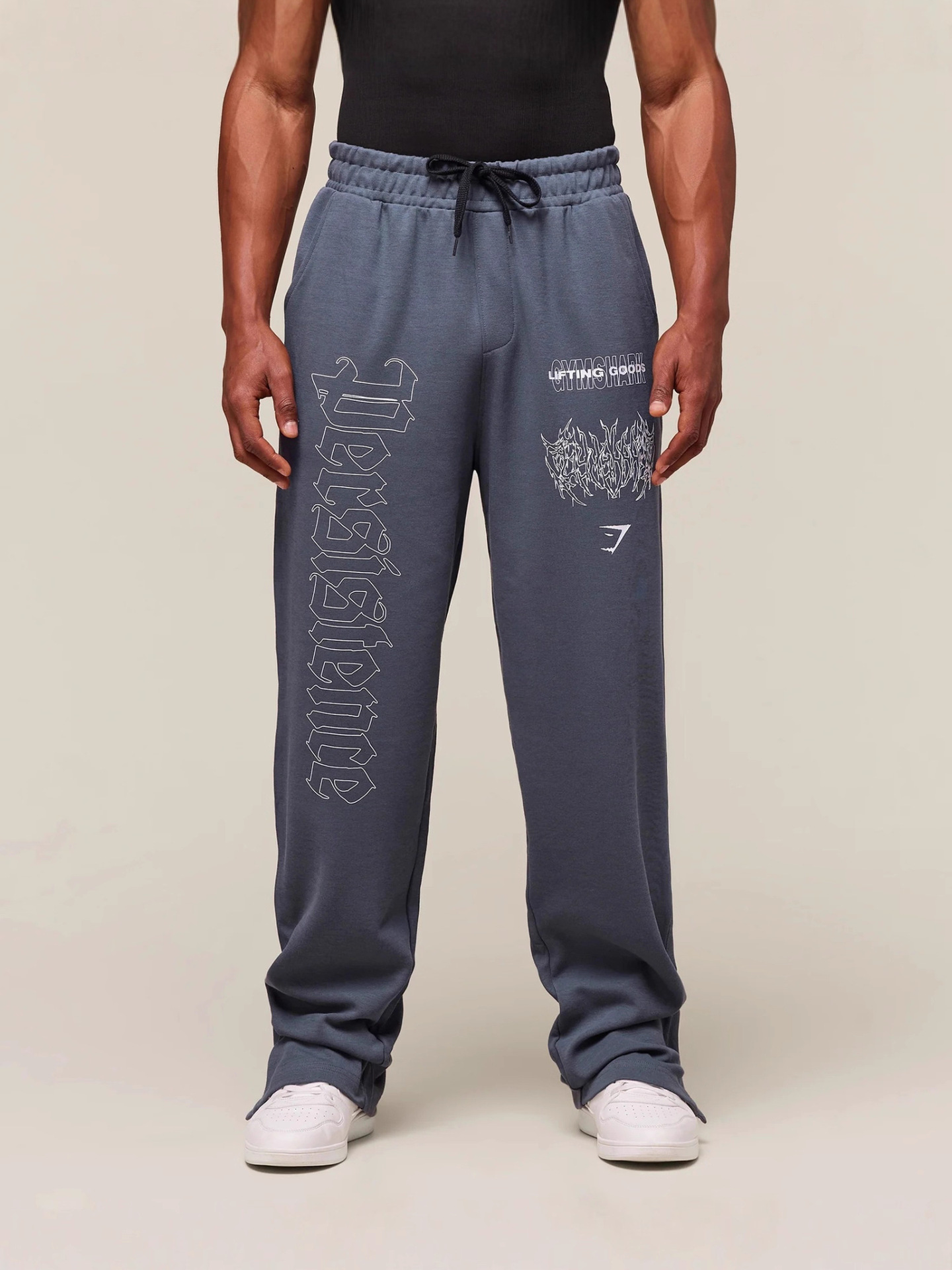 Gymshark Men's Sports Pants Jogger Gym Muscle Bodybuilding Sports Casual Pants Cotton Printed Trousers