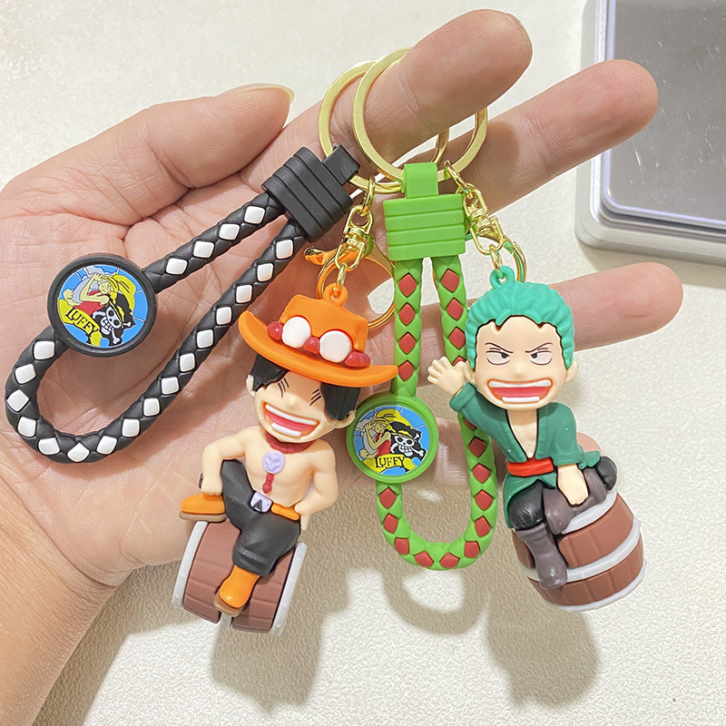 Creative Dionyor One Piece Keychain Cartoon Solon Luffy Qiao Ba Doll Bag Key Chain Pendant Small Gift