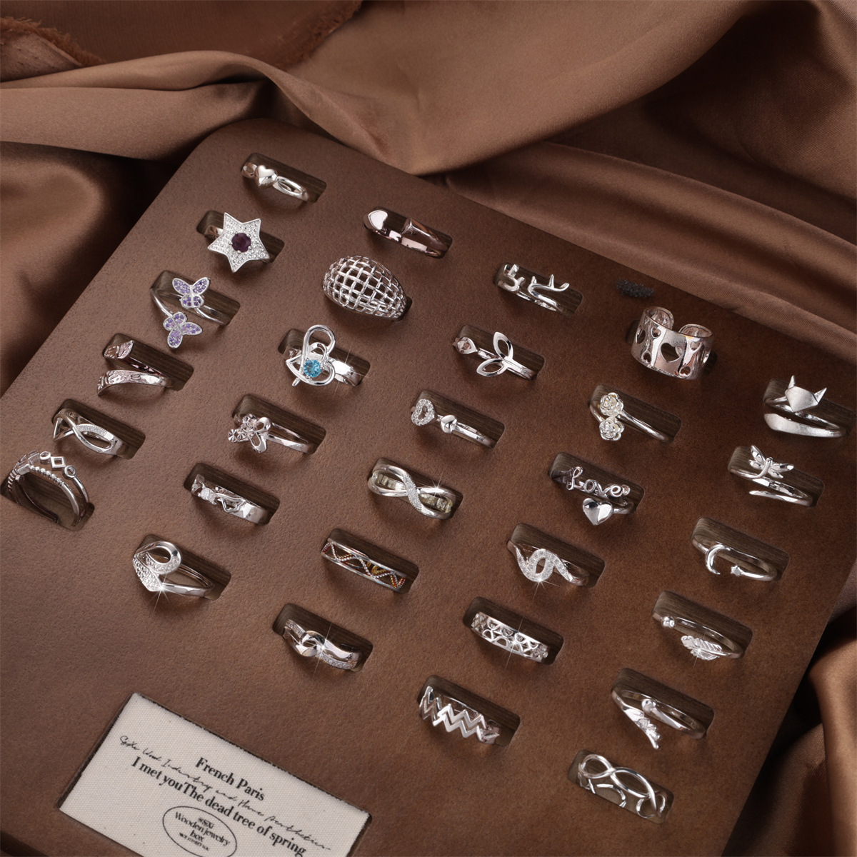 Versatile Silver-Plated Rings for Women, Ins Style, High Color Retention, Niche High-End Luxury Stackable Rings, Fashionable Tail Rings