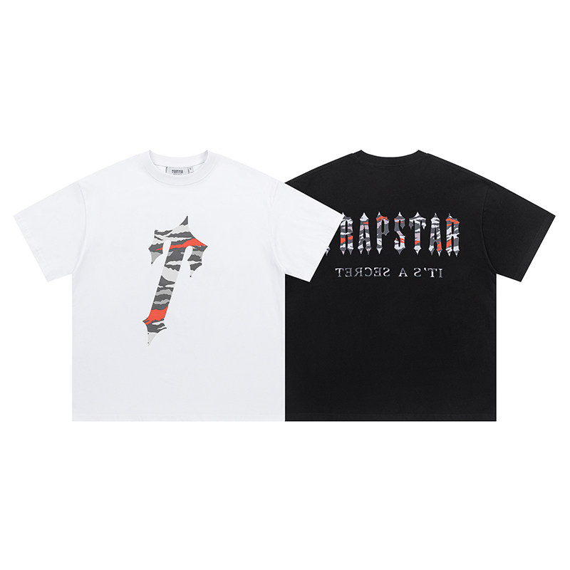 Cashew Flower Pattern Letter Print Short Sleeves
