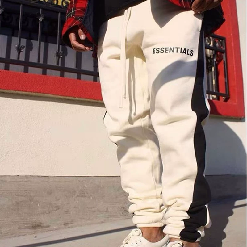 2024 Spring and Summer New Casual Pants Fog Essentials Side Stripe Patchwork Sweatpants Bieber Style Long Pants Fotografie QC de pe TAOBAO pe Qualit.ly
