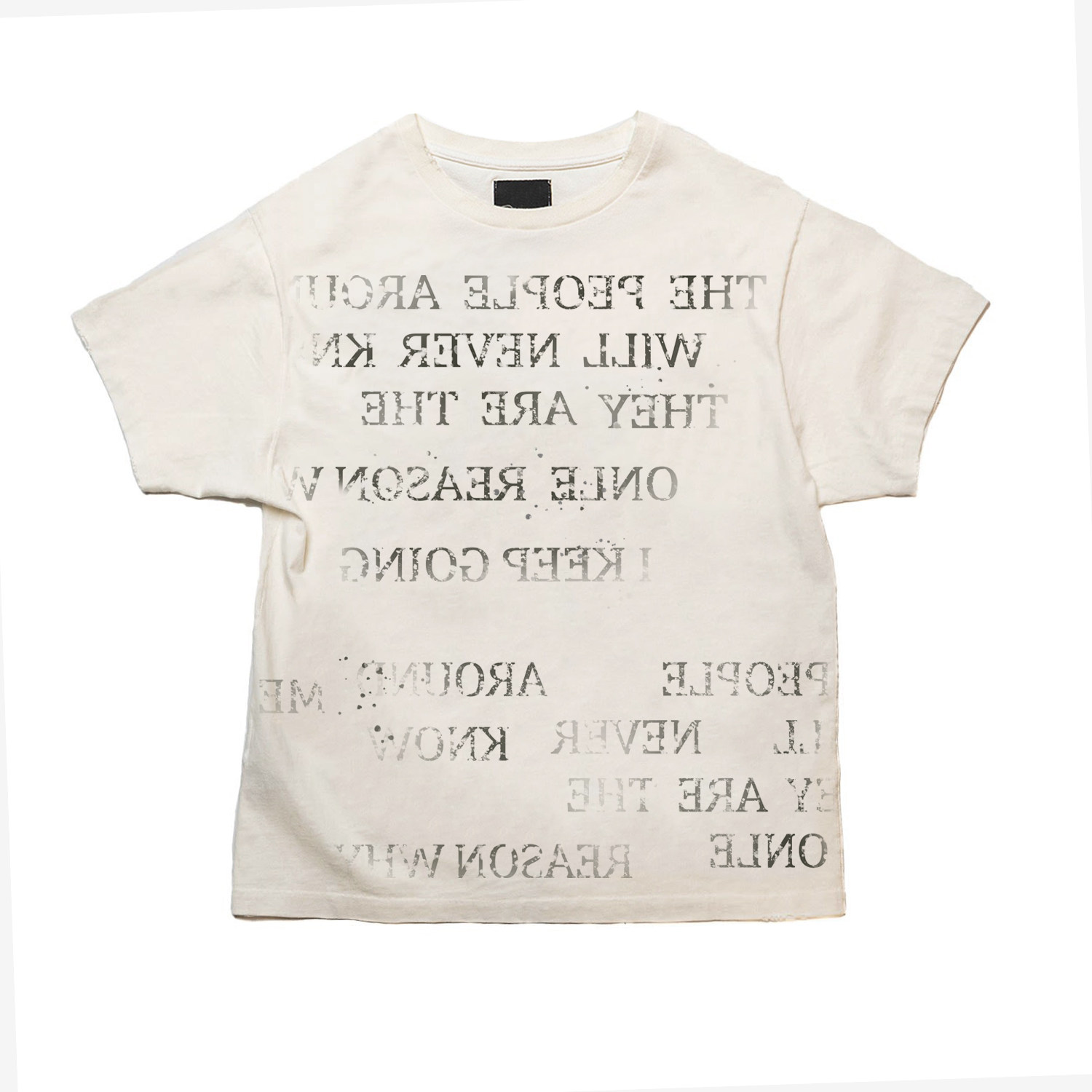 Only American Retro Style! Authentic Regular Fit! High Street Fashion Washed and Distressed Loose Short-Sleeve T-Shirt