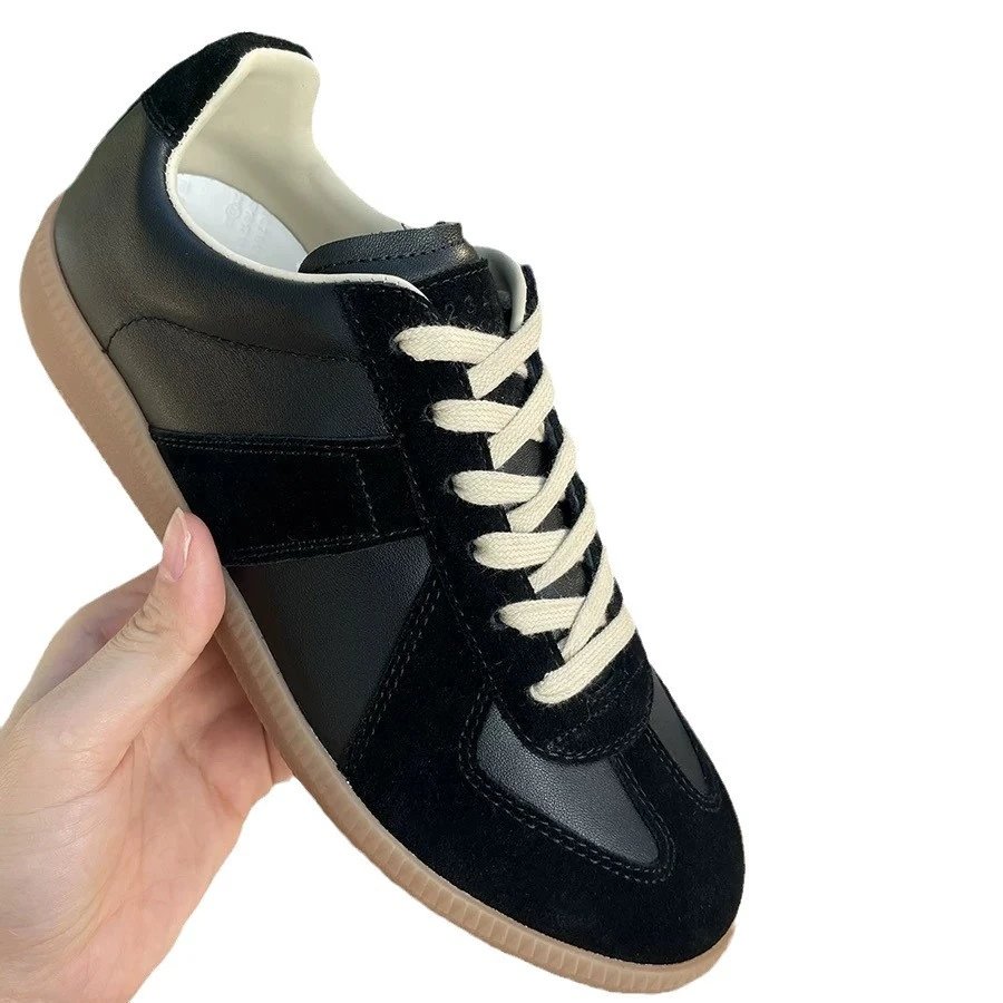High-end classic Magila women's 2025 new German training shoes Couples genuine leather casual skate shoes lacing small white shoes for men