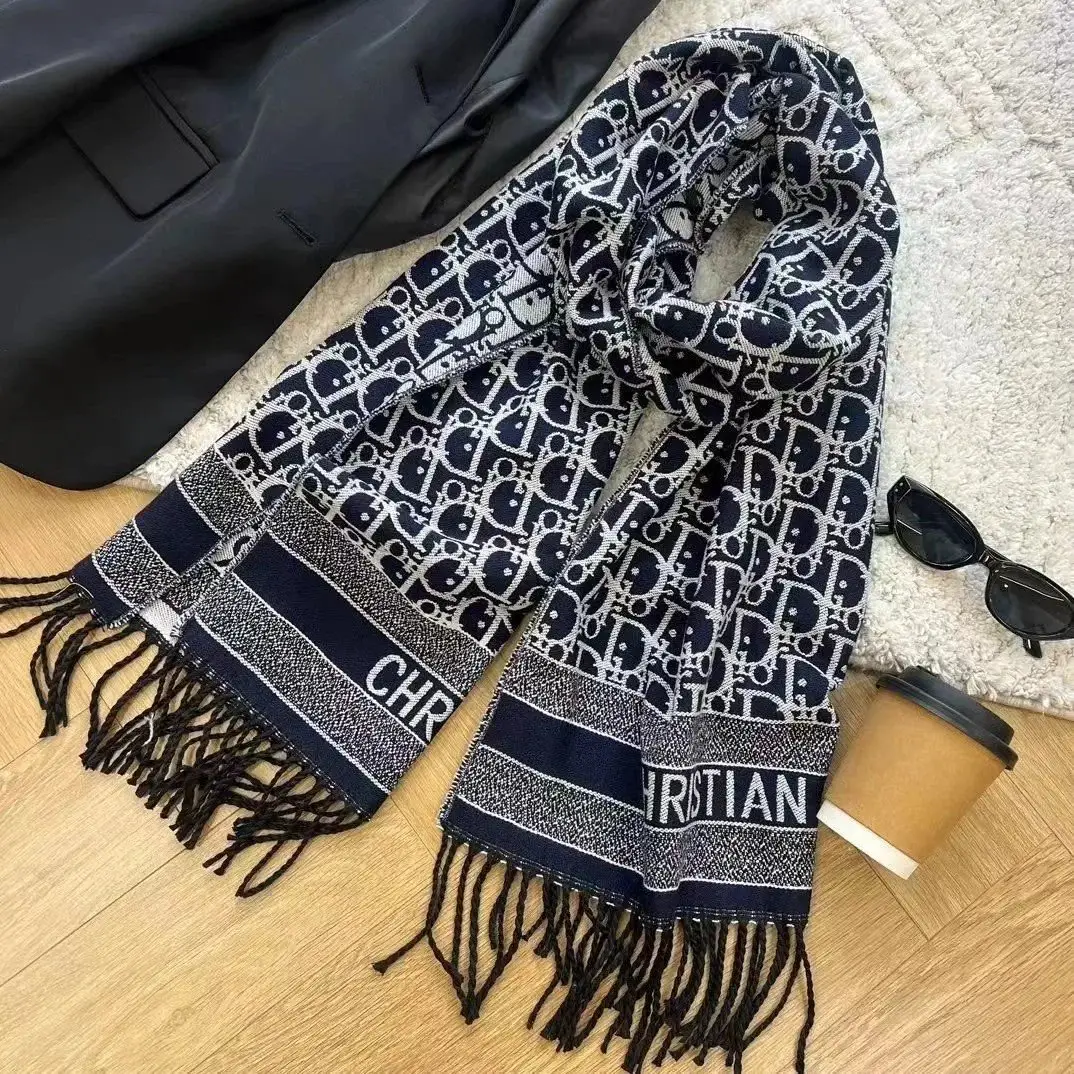 New Letter D Reversible Scarf Shawl