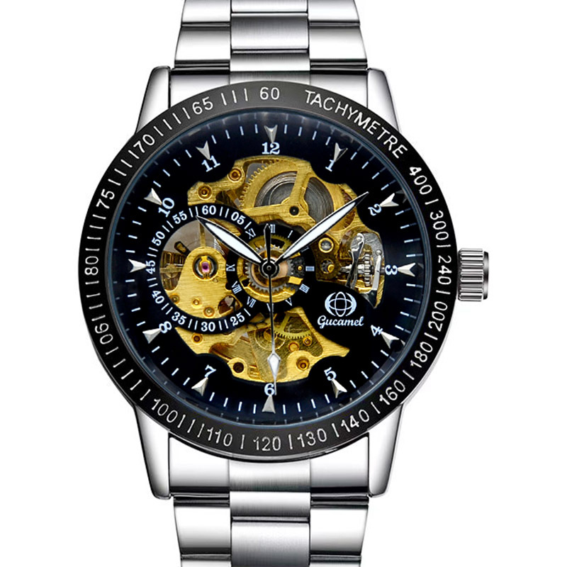 Ancient camel automatic mechanical watch men's business hollow fashion Men's automatic mechanical watch mechanical men's watch wholesale