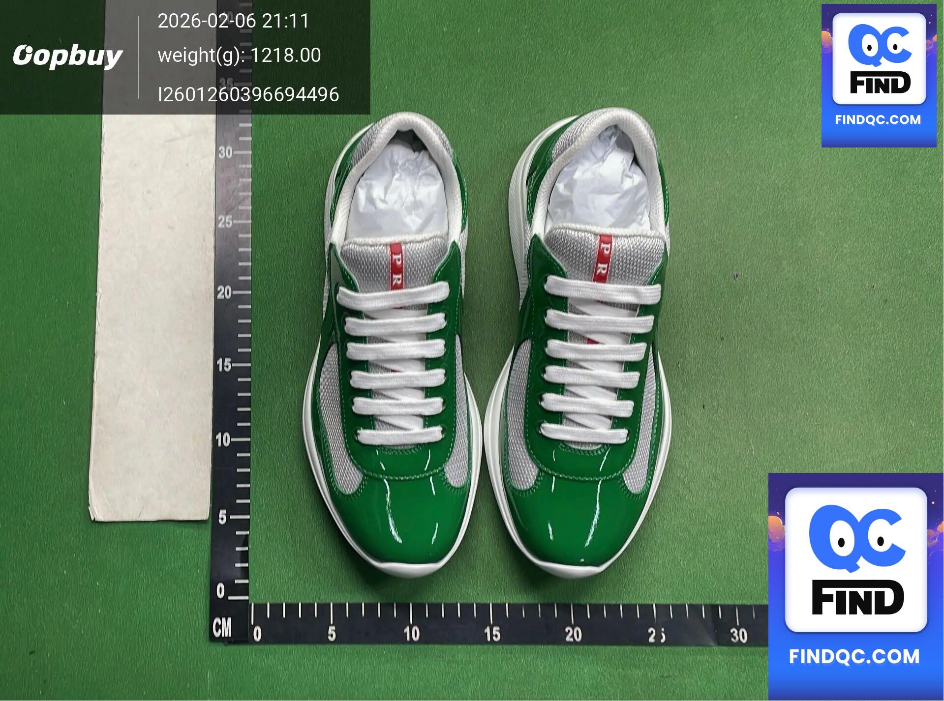 Prada America's Cup Sneakers Green QC