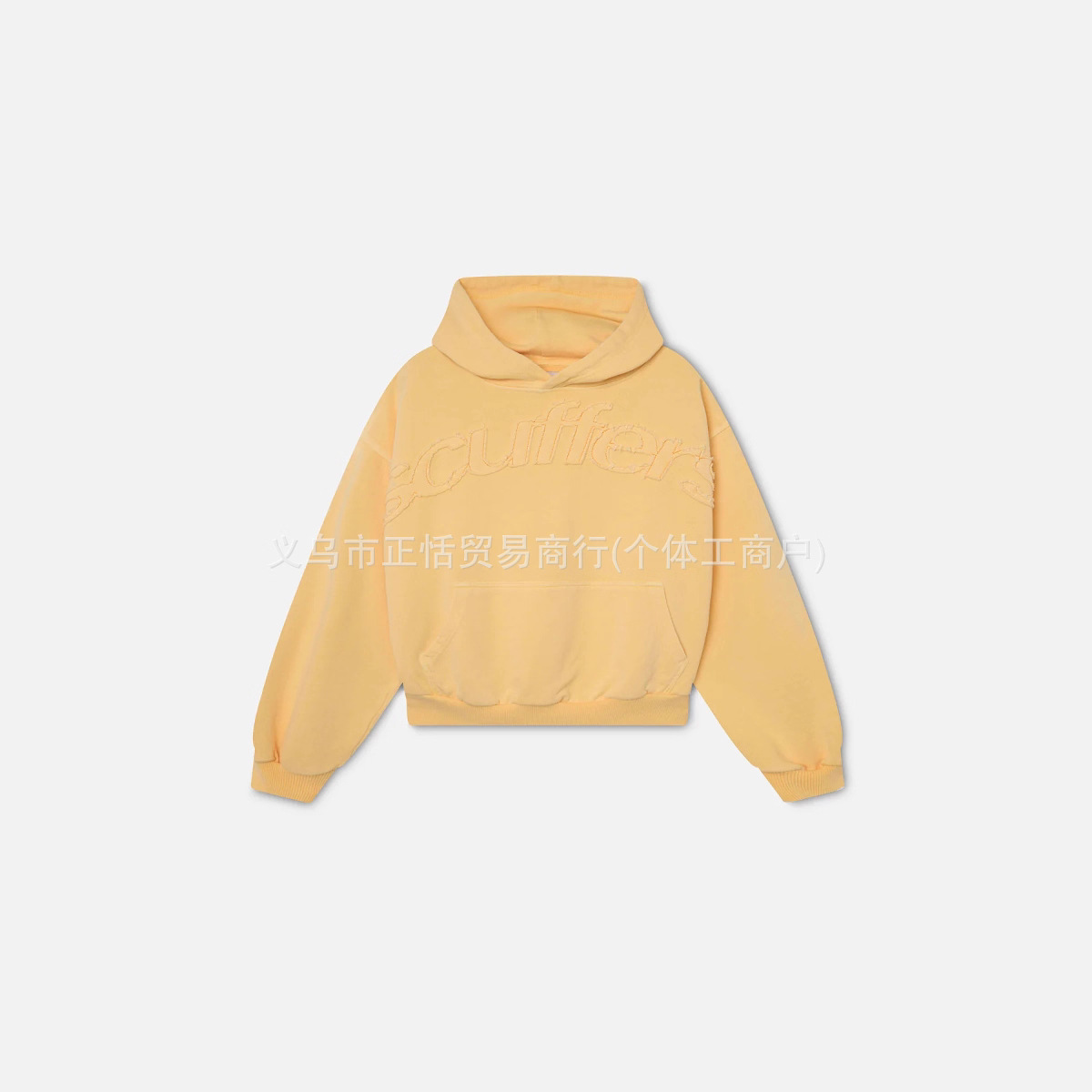 European and American Cross-Border Trendy Hooded Shirt 2025 New Autumn and Winter Loose Fashion Comfortable Solid Color Street Letter Sweatshirt Foto QC de 1688 na Qualit.ly
