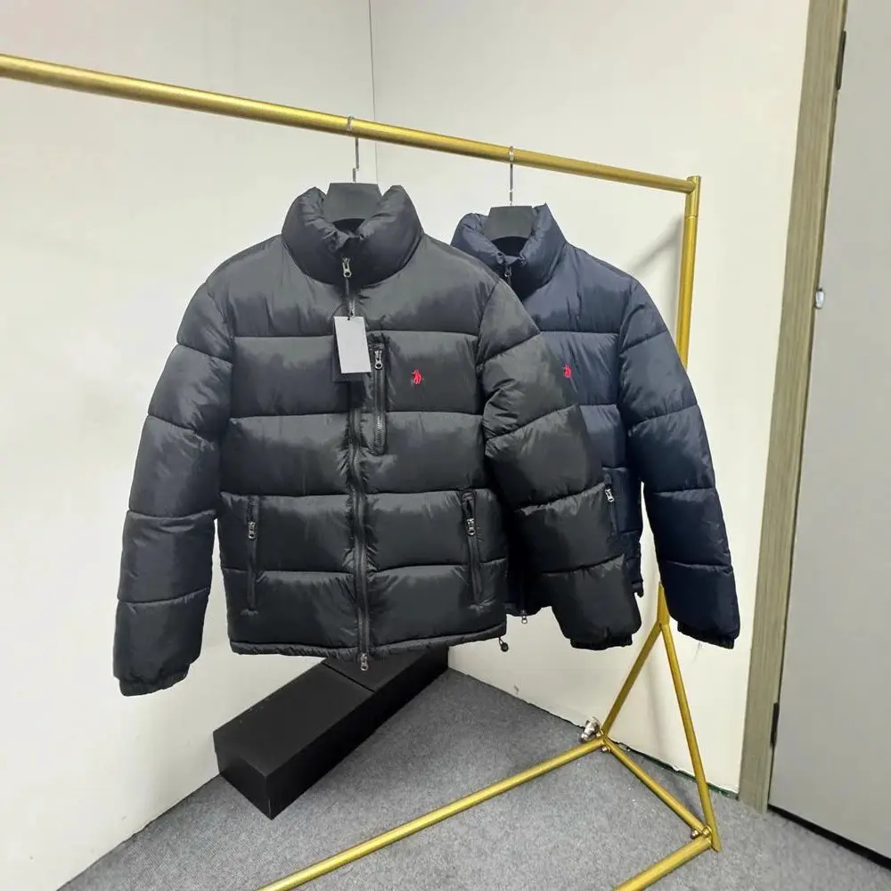 【DX19-29】刺绣男士休闲通勤立领保暖经典款高弹棉服-CD001