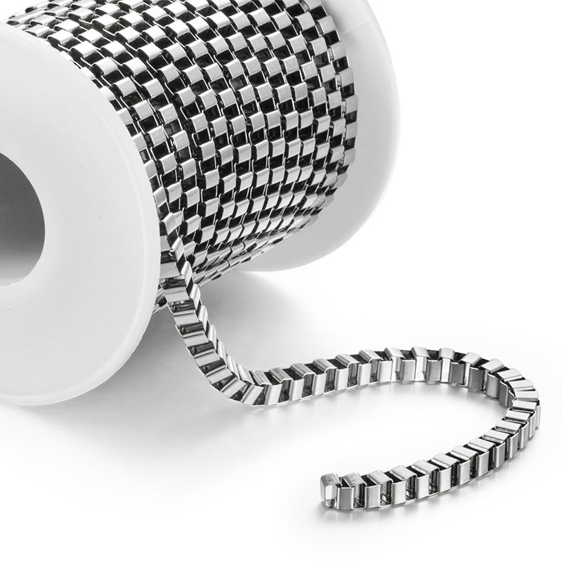 Stainless steel box chain jewelry chain diy necklace bracelet fashion thin chain tassel chain characteristic decorative chain accessories