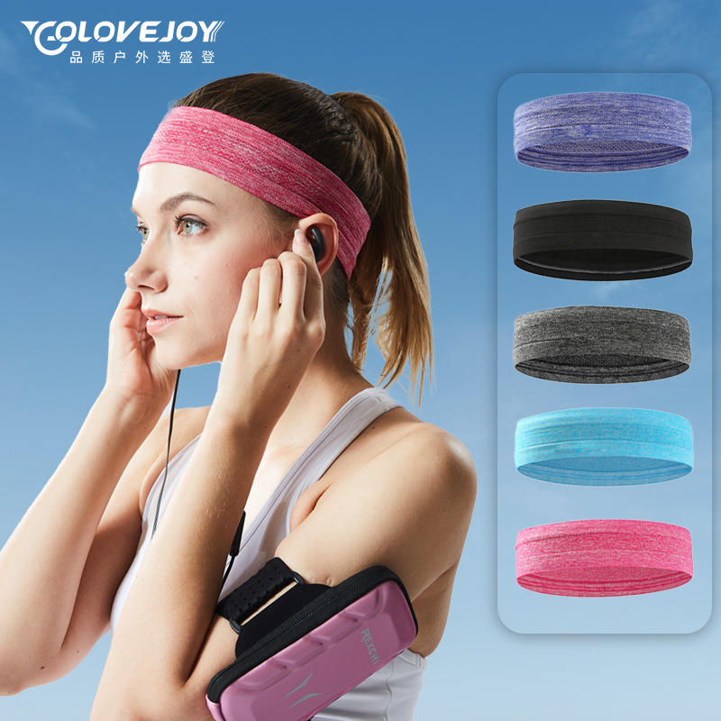 Sports Running Fitness Yoga Hair Band Anti-sweat Band Moisture Absorption Breathable Quick-drying High Elastic Anti-slip Sweat Guide Headband for Men and Women