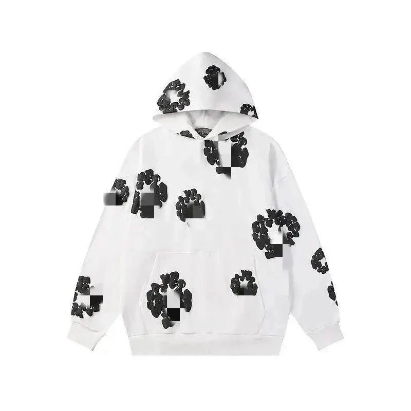 【DX44】Foam Printed Hooded Sweatshirt American Vintage Suit Long Pants for Men and Women