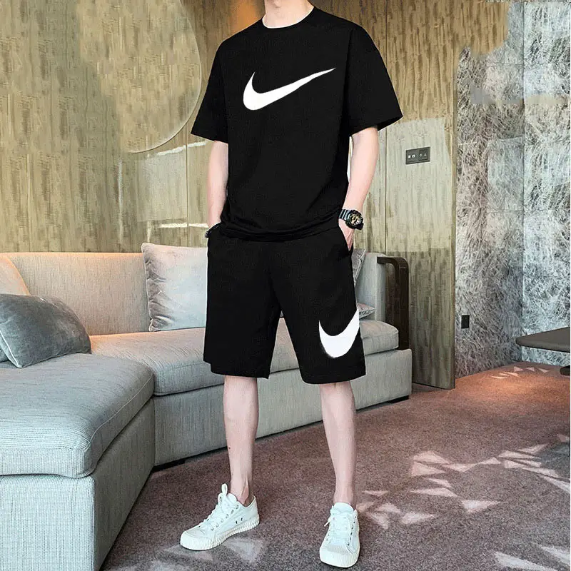 Nike Nike Sports Suit Men's Summer New arrival Men shorts Short-Sleeved Two-piece set Sportswear Fitness Running Clothes