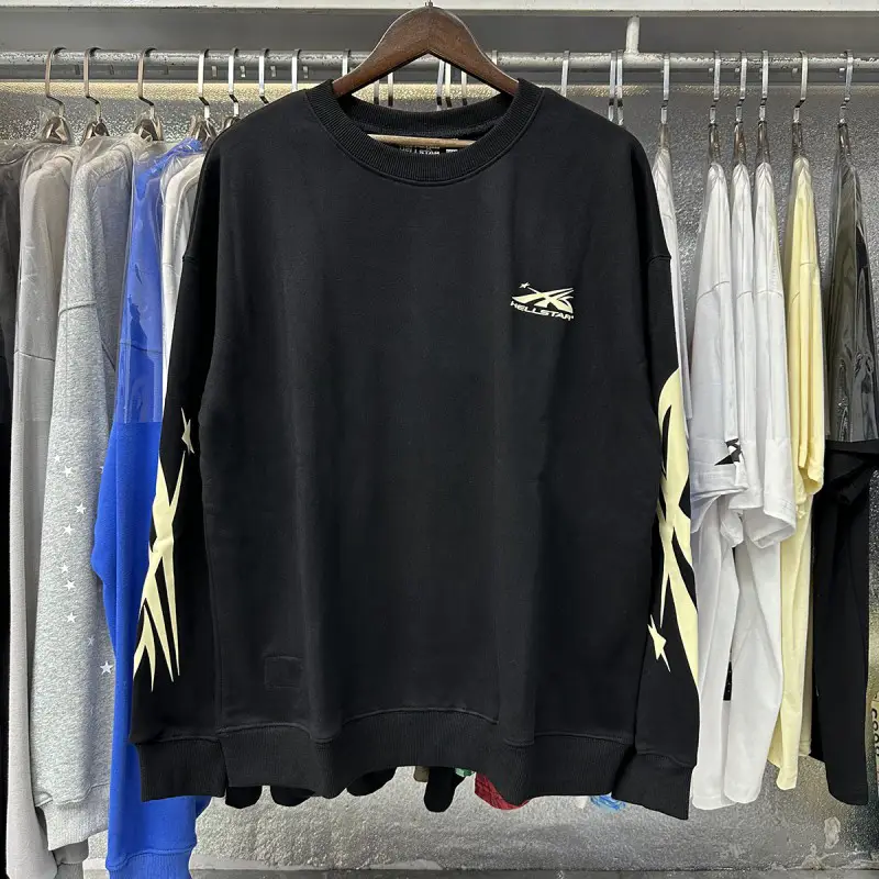 Hs Autumn and Winter Series] Fog High Street Washed and Distressed Heavy Worker Head Print Casual Sweatshirt Couple Hoodie