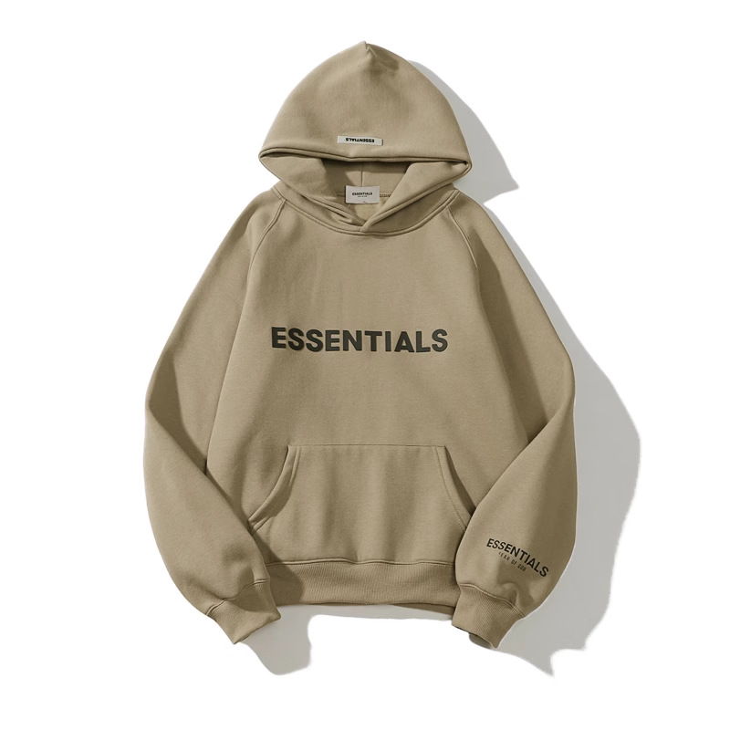 FOG New Arrival Line ESSENTIALS Letter Stereoscopic Silicone Printed High Street Style Sweater Hoodie for Men