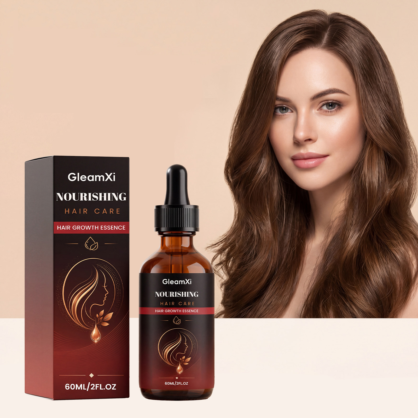 Gleamxi Hair Care Essence Smoothes Hair, Moisturizes It, Is Gentle and Convenient for Daily Use, and Provides Natural, Refreshing Shine