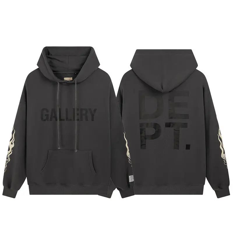 Outer Single Gallery Dept Classic Letter Slogan Logo Arm Flame Print Trendy Hoodie Hoodie Sweater