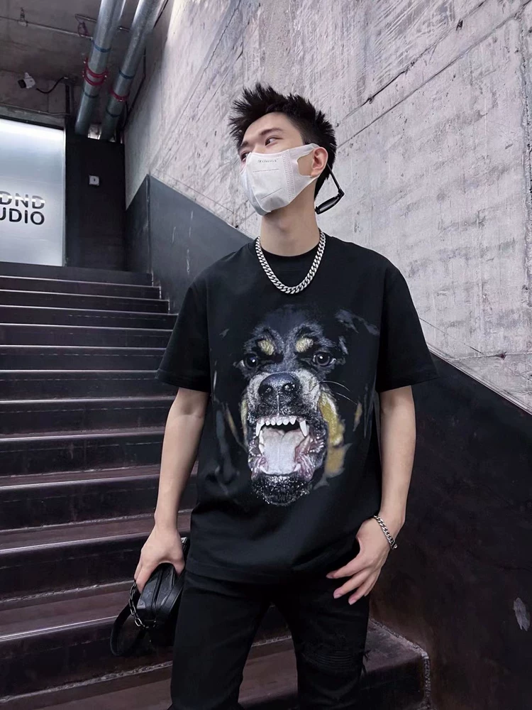 Givenchy Rottweiler Print T-Shirt Black