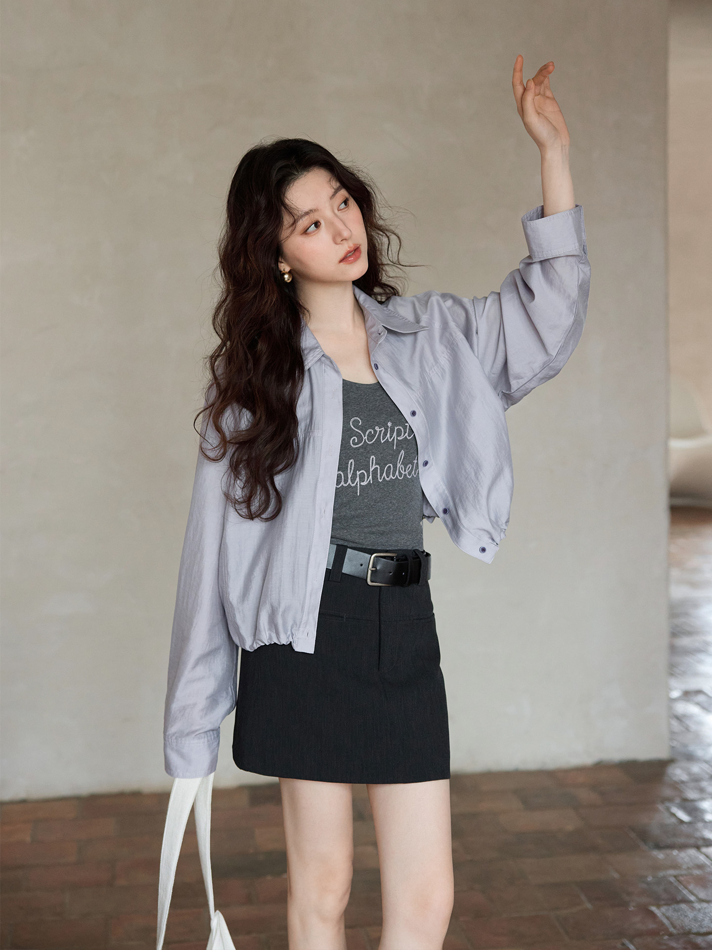 Ximeng 2026 New Spring Korean-Style Elegant Petite Shirt Trendy Unique Niche Shirt and Vest Two-Piece Set