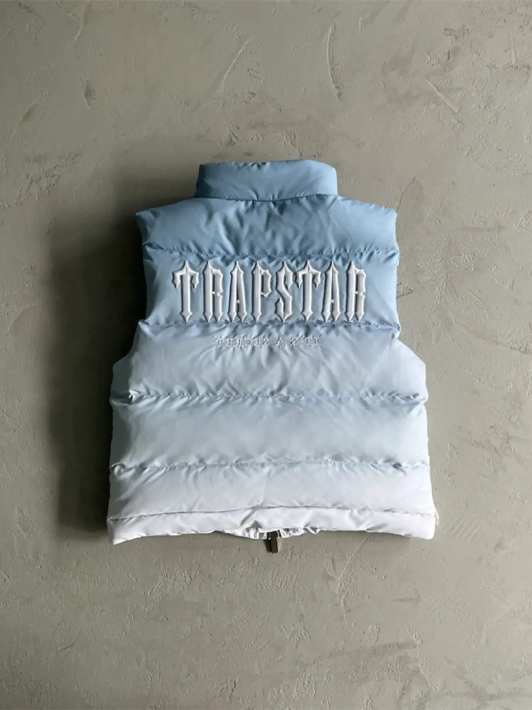 Trapstar Decoded Gilet Blue Gradient Men Decoding Embroider vest Vest Original