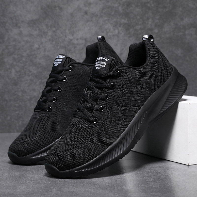 Export foreign trade men's shoes brand special breathable casual black sneaker soft bottom non-slip comfortable mesh running shoes