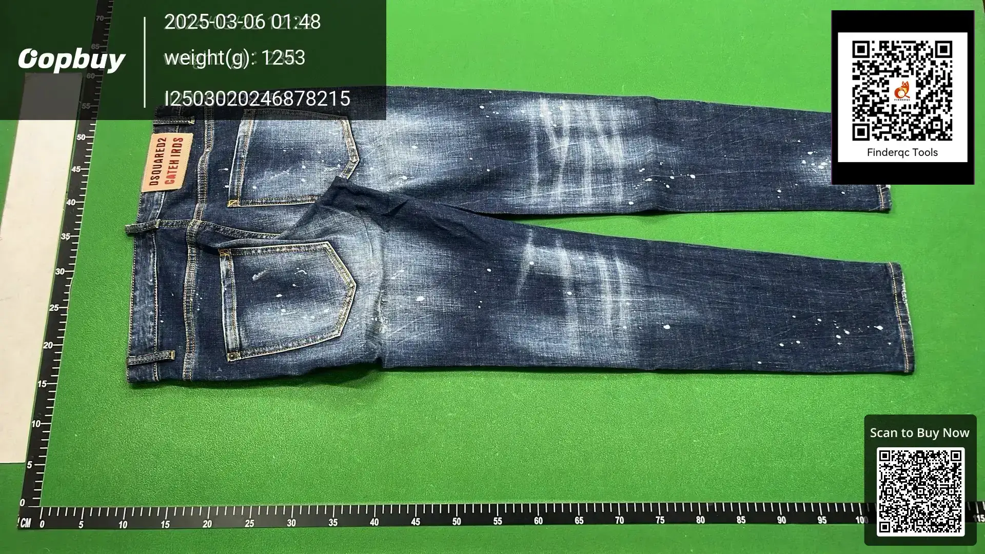 2023 autumn and winter personalized elastic washed personalized inkjet tight nightclub fashion ripped D2 Jeans men's pants