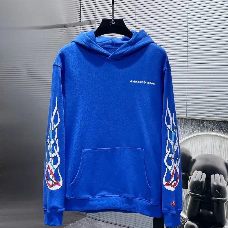 23ss Correct Version Chrome Hearts Cartoon Graffiti Hooded Sweatshirt Autumn New Casual Tide