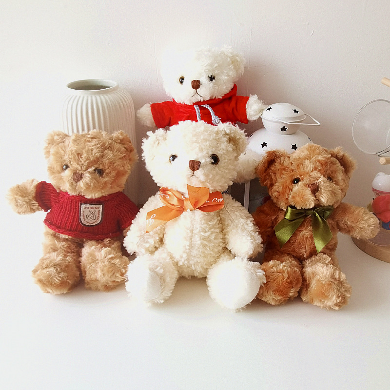 Cute sweater bear doll plush toy teddy bear doll birthday gift catch doll cross-border wholesale