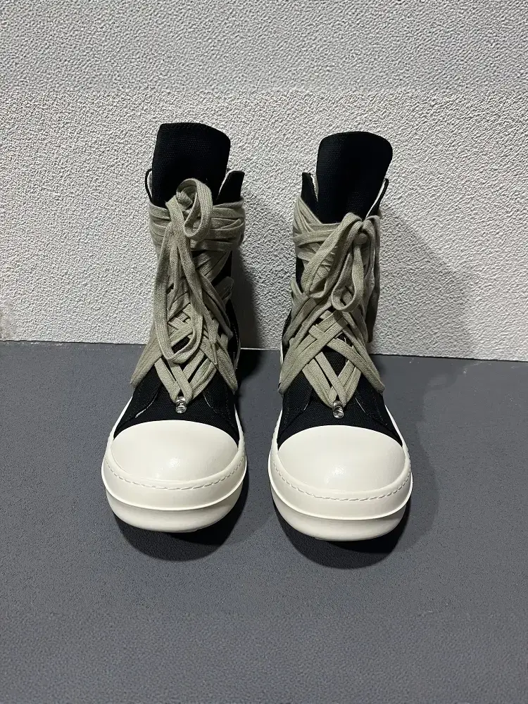2025 New arrival Ro Shoes Crazy Strap Canvas High-Top Five-Pointed Star Thick-Soled Shoes Height-Increasing Couple Same Style Trendy Men's Shoes