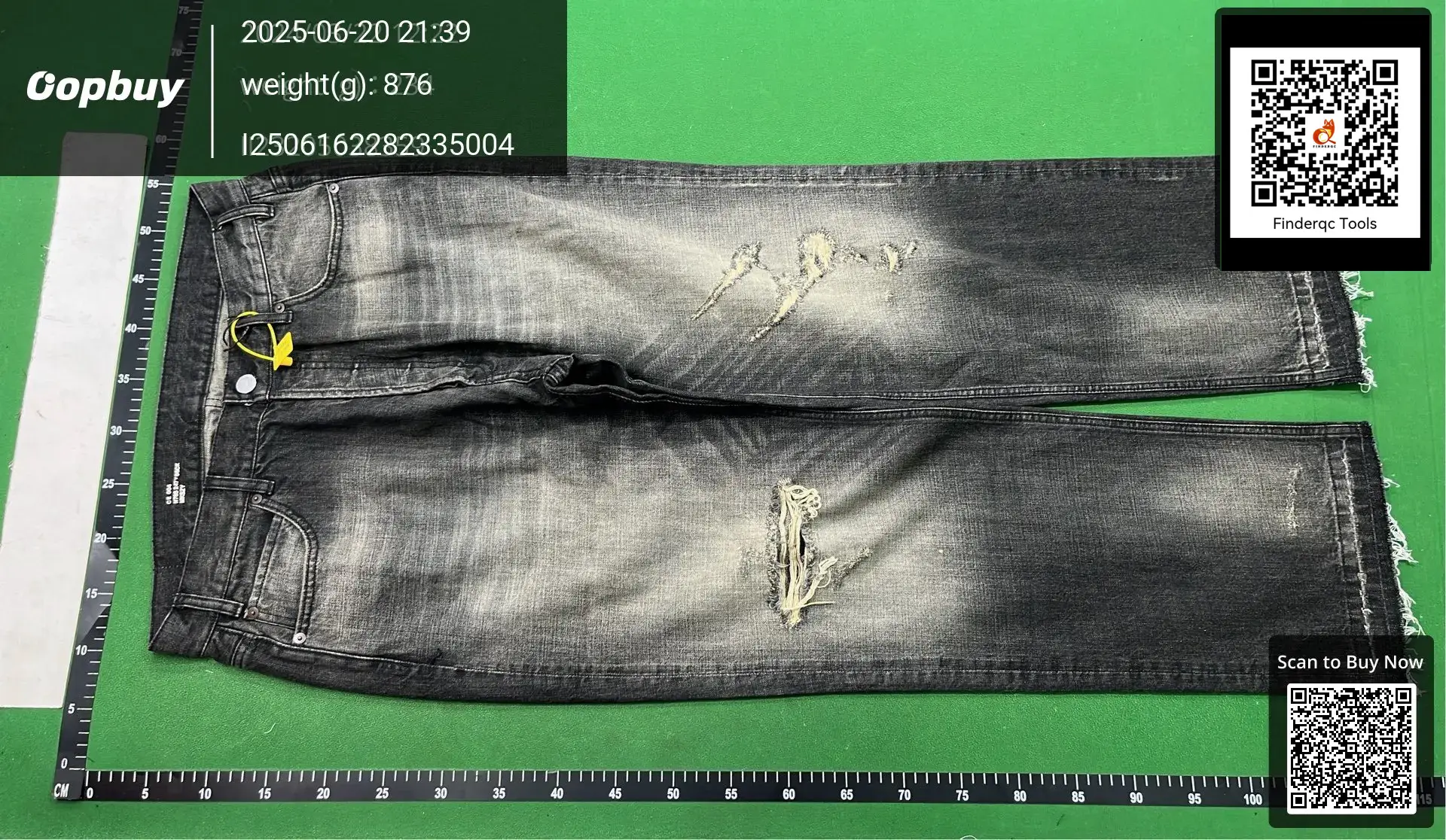 Mkszy 24Ce Black King 15.3oz Washed Knife Cut Damage Loose Straight-leg Retro Denim