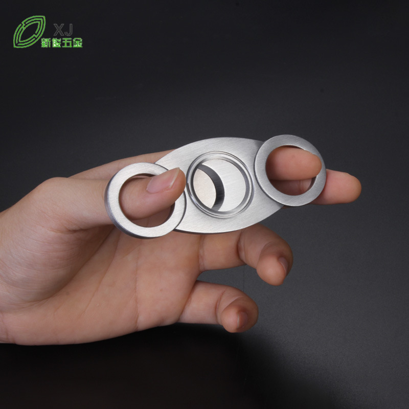 Metal 8-Shaped Cigar Cutter, Round Head Stainless Steel Cigar Cutter, Logo Printable, Cigar Tool Manufacturer Wholesale