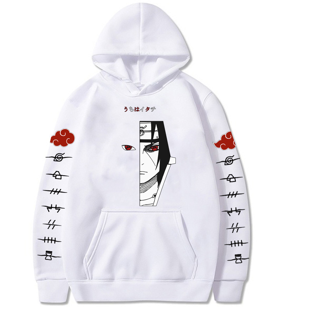 Cross-border Japanese Cartoon naruto Printed Pullover Sweater Fleece-lined Casual Men's Couple Hoodie