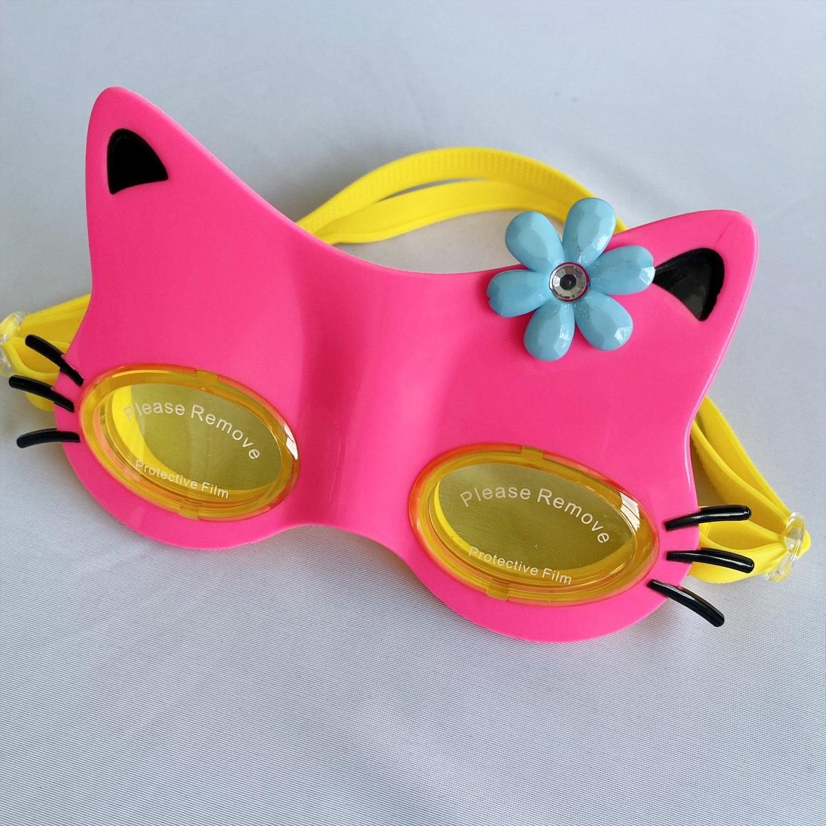 Children's goggles girls learn to swim glasses HD waterproof anti-fog cute cat face new cartoon goggles wholesale