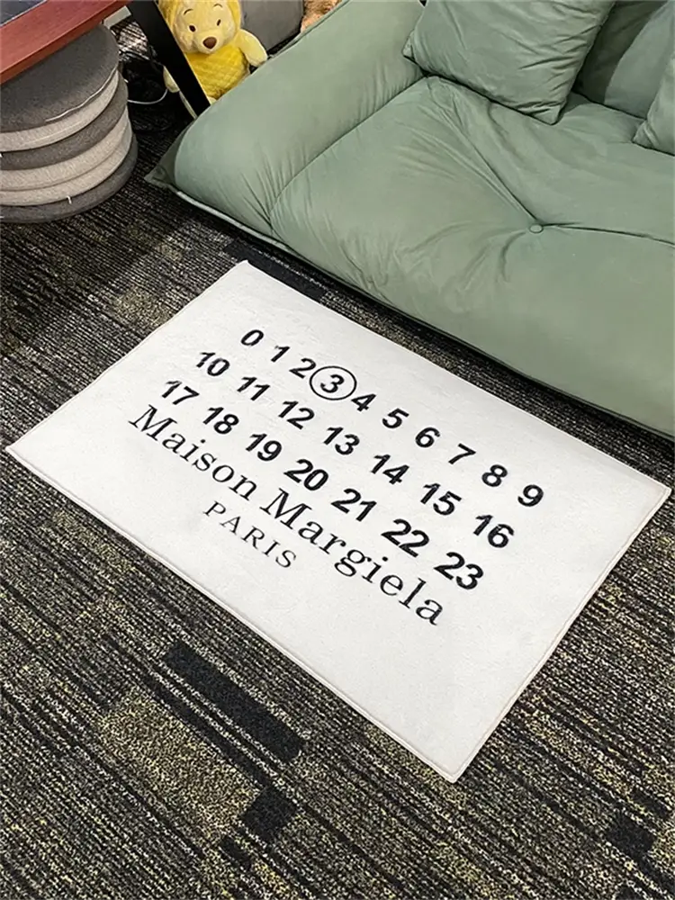 Imitation cashmere living room carpet bedroom bedside blanket 2025 New arrival study cloakroom Non Slip Abrasion Resistant floor mat can be customized