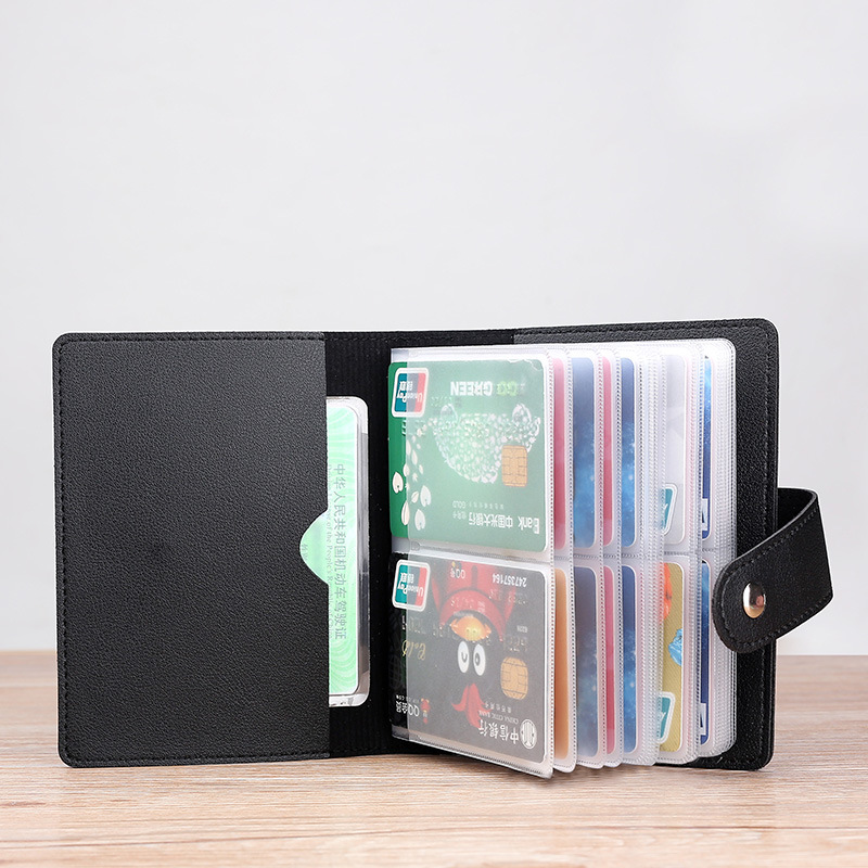 Card Holder Women's Anti-magnetic Bank Card Holder Men's Card Holder Large Capacity Multi-card Business Card Certificate Storage Card Bag