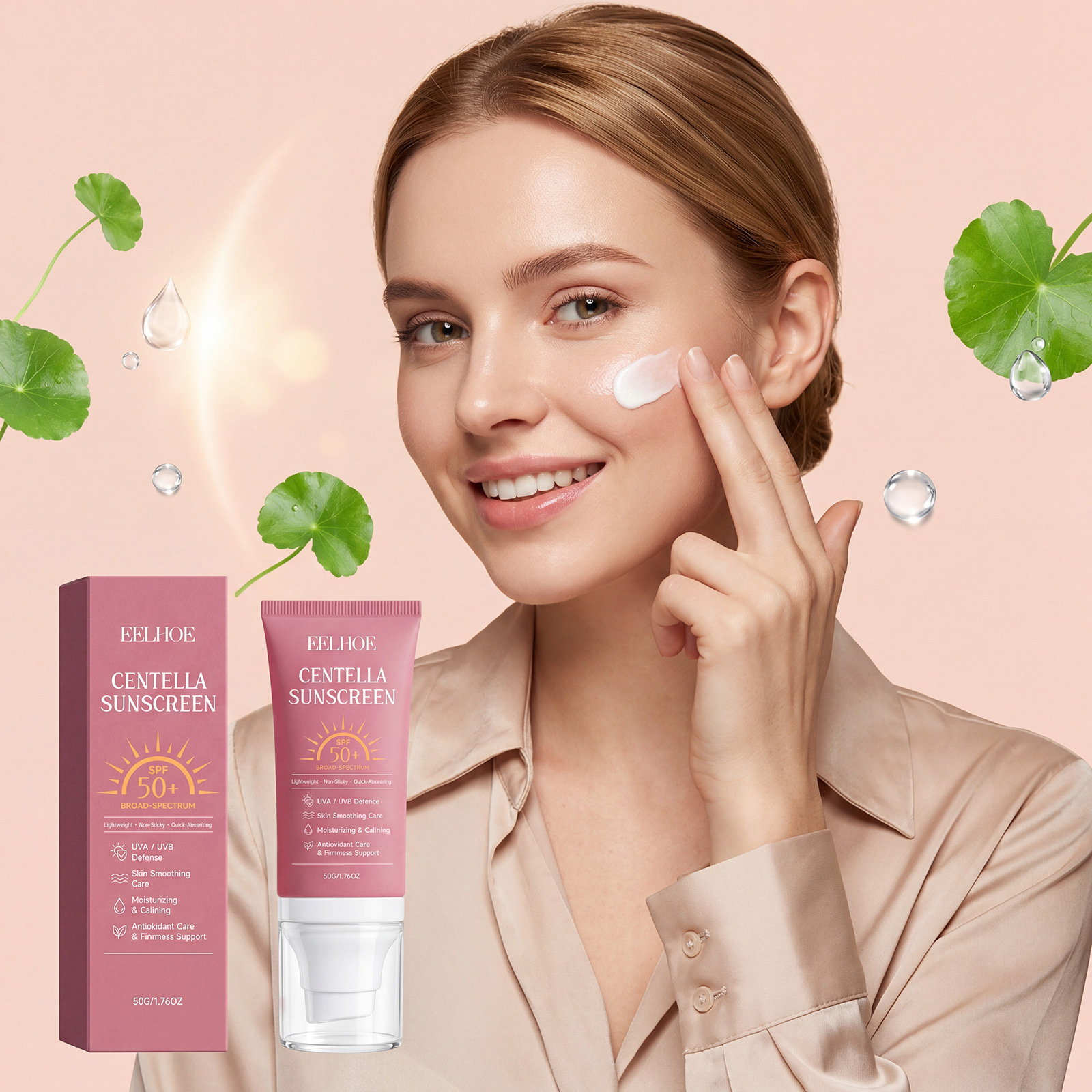 Eelhoe Centella Asiatica Essence Protective Cream Daily Outdoor Protection Cream with a Refreshing, Delicate, and Hydrating Texture