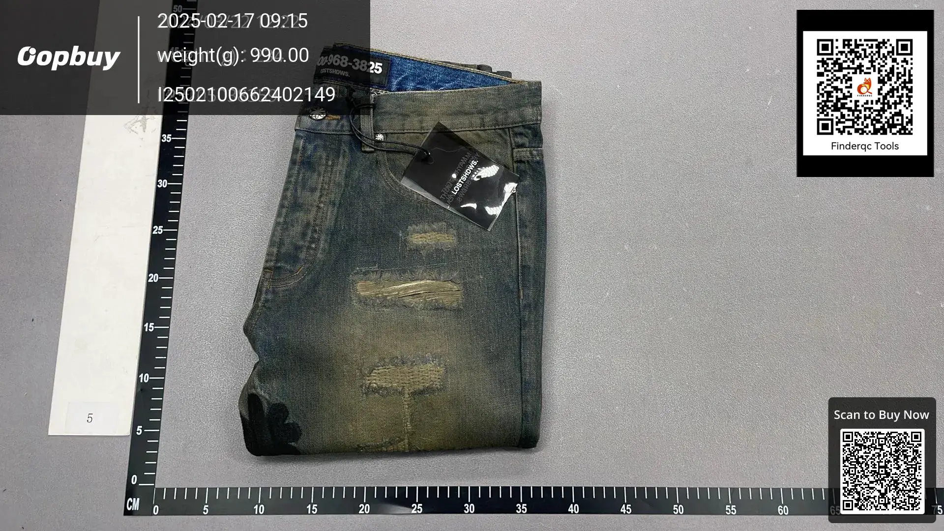 LOST SHOWS Distressed Jeans
