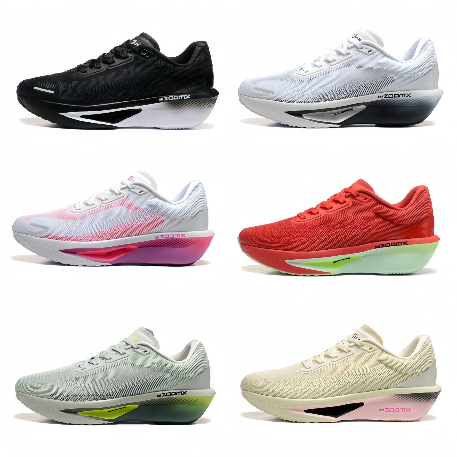 Putian Shoes Zoom Fly 6 Women's Running Shoes Marathon Long-distance Running Shoes Casual Shock-absorbing Men's Sports Shoes