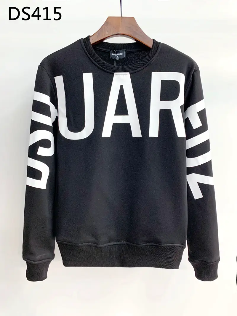 DS415 men's sweater D2 printed cross-border European and American fashion spring and autumn know season slim-fit long-sleeved round neck pullover ins
