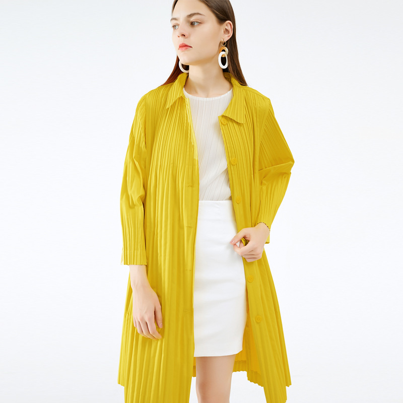 Solid Color Trench Coat for Women, Mid-Length, Korean Style, Spring and Autumn, 2026 Spring Collection, Patchwork, Loose Fit, Waterproof, Single-Breasted
