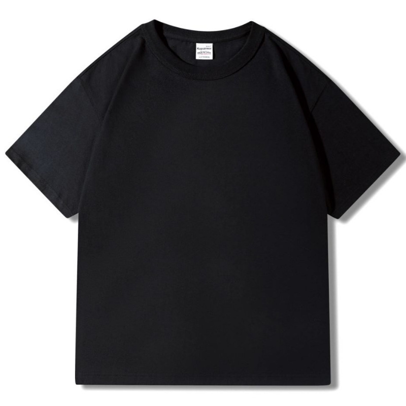 300g T-Shirt Us Size Round Neck Pure Cotton T-Shirt Custom Logo Printing Cross-Border Trendy Brand Men's Short-Sleeve T-Shirt Plus Size