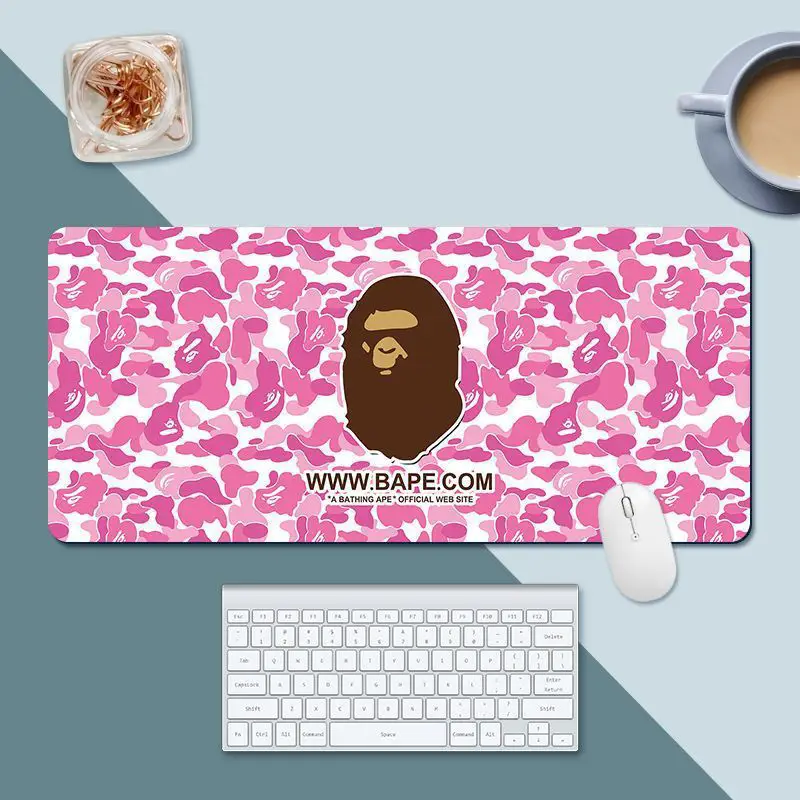 Chao Brand Ape-head Mouse Pad Oversized Men and Women BAPE Animation Office Desk Pad Computer Laptop Keyboard Pad