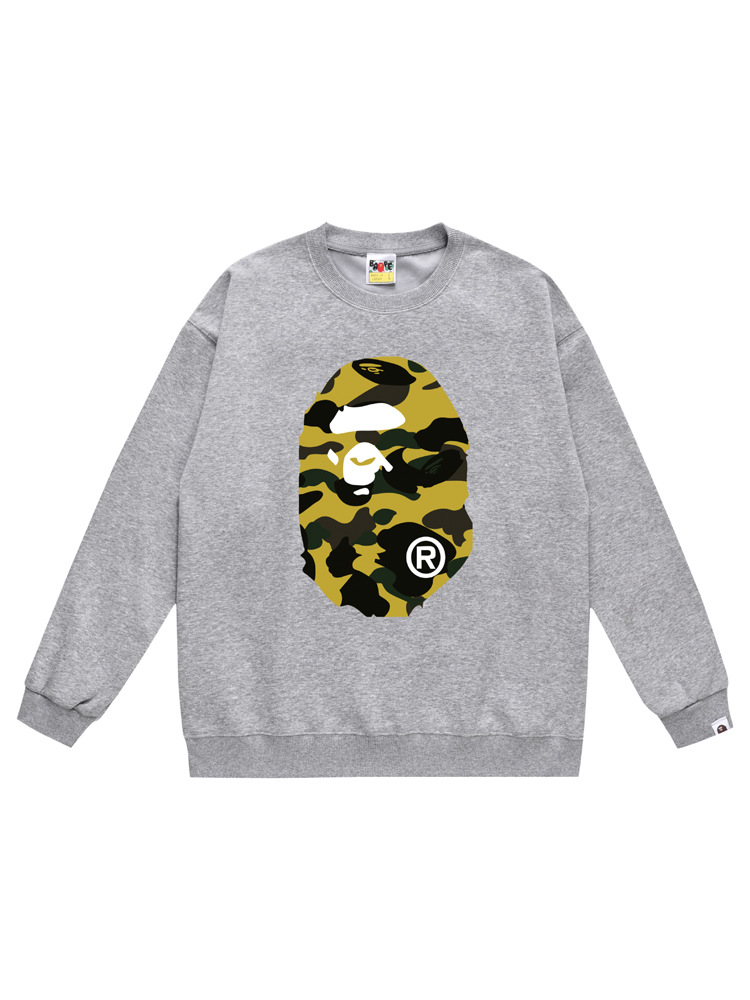 Cross-Border Wholesale Supply of Export Trendy Brand Heavyweight Bape Ape Head Round Neck Sweatshirt Shark Long-Sleeved Jacket 3