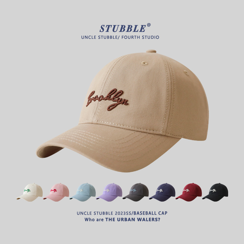 Original design baseball cap 2023 explosion cap men's and women's wide brim face small cotton couple sun hat spot