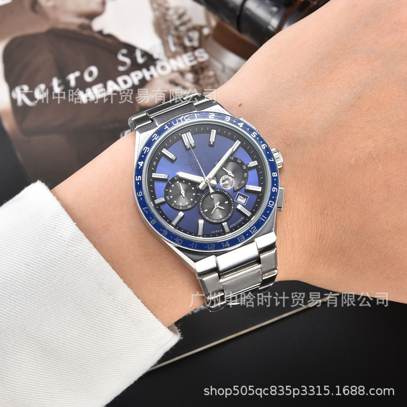 Curren/Crane 8418 Men's Watch Calendar Watch Steel Band Watch Six-Pin Multifunctional Quartz Watch