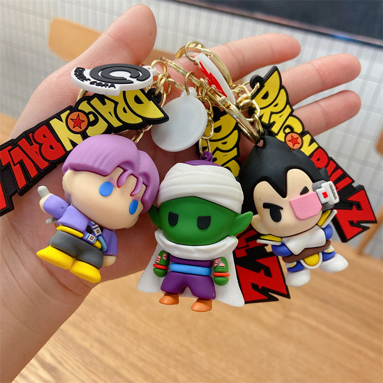 Anime Cartoon Dragon Ball Keychain Creative Cute Wukong Pvc Doll Car Pendant Cute Bag Pendant